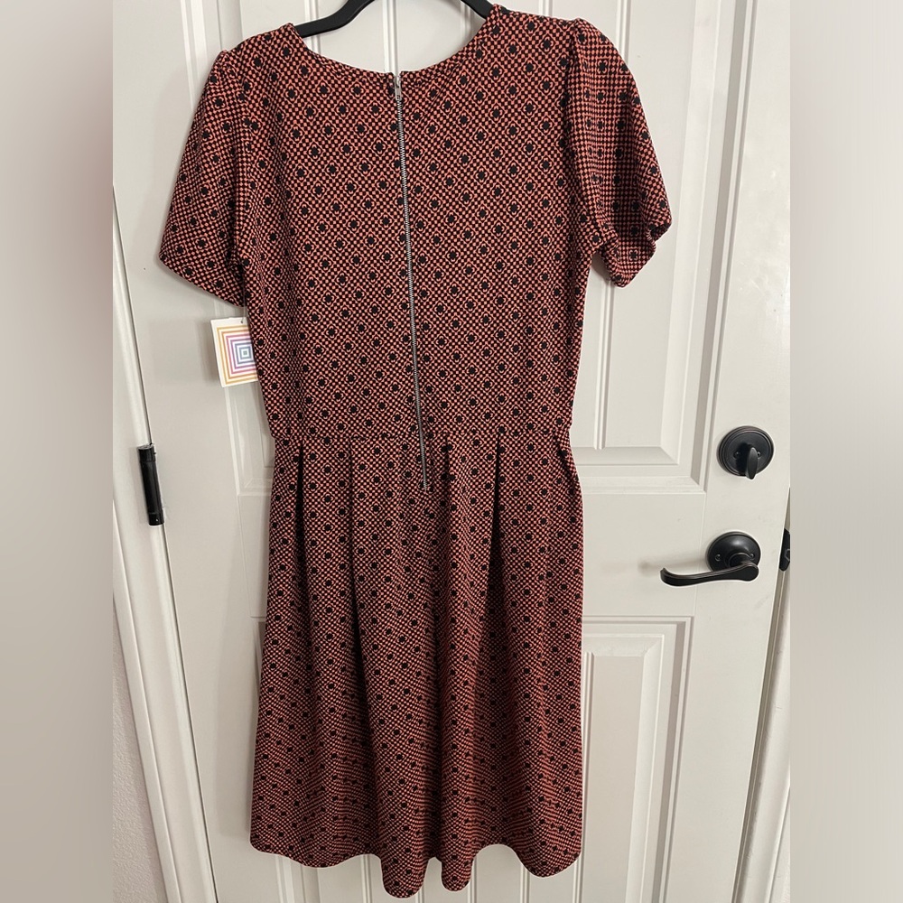 LulaRoe orange large dress - Picture 2 of 2